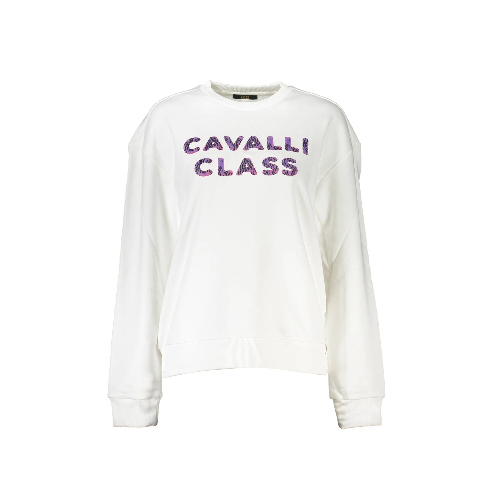 Cavalli Class Felpa Maniche Lunghe Donna Bianca Stampa Felpe Bianco - foto prodotto